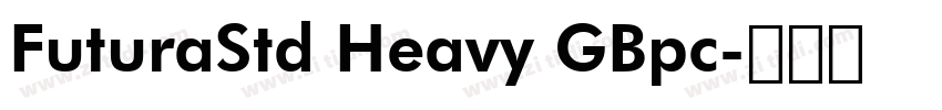 FuturaStd Heavy GBpc字体转换